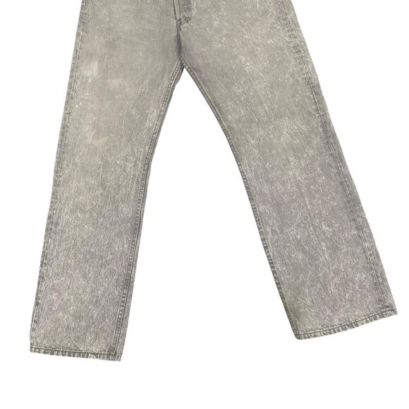 Vintage Levis 501 Jeans Mens 33x29 Gray Acid Wash Button Fly Made in USA 80s - Picture 3 of 12